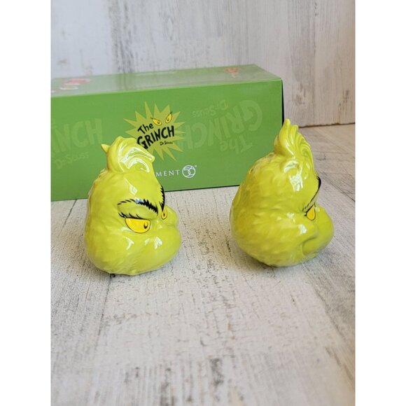 Dept 56 6010968 Grinch salt pepper shaker Enesco xmas set - Picture 3 of 6